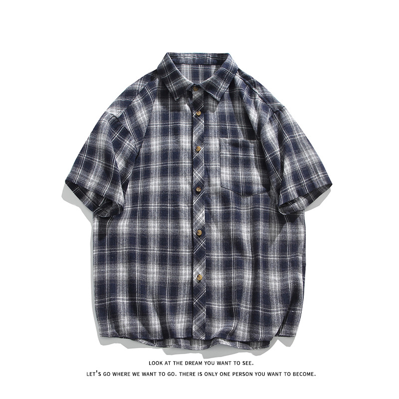 3色 メンズ カジュアル チェック袖取り外し可能付き 半袖Tシャツ 大きいサイズ シャツ メンズ 半袖シャツ トップス 夏シャツ 襟