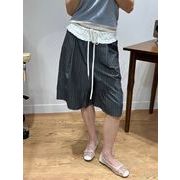 パンツ ボトムス ハーフパンツ ショートパンツ ウェストゴム ストライプ レディース