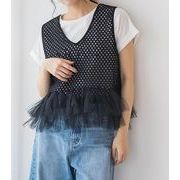 2025年INS 春夏新作　おしゃれ　気質  カジュアル系   トップス  透かし彫り タンクトップ