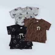 ベビー服 子供用セットアップ 男女兼用 スポーツセット ベビーTシャツ＋ショートパンツ 2点セット