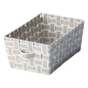 グリッド浅型バスケット S　収納/小物入れ/雑貨/棚飾り/カゴ