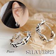 【シルバー925】 巾着付き シルバーアクセサリー ピアス イヤリング イヤーカフ ユニセックス DER-16