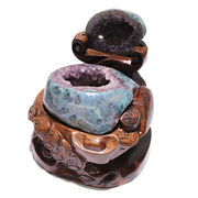 置物　トレジャーアメジスト　ブラジル産　台付き