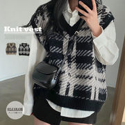 【日本倉庫即納】 ニットベスト レディース ニットジレ秋冬