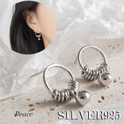 【シルバー925】 巾着付き シルバーアクセサリー ピアス イヤリング イヤーカフ ユニセックス DER-43