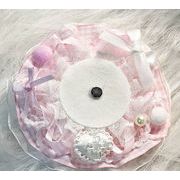 缶バッジ用ロゼット 痛バ用 手作り リボン  痛バッグ装飾 可愛い アクセサリー ロゼット 花飾り