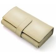 MOMO　牛革エンボス　最大25ポケット　ハンドバック級収納力　アコーディオンロングウォレット　AN-469　GD