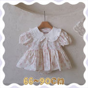 ベビー服　65~90cm　ベビーロンパース　フラワーワンピース　韓国ベビー服