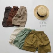 2025 夏新作 ベビー服 韓国風 男女兼用 ボトムス  5分パンツ ハーフパンツ カーゴパンツ  6色  80cm-130cm