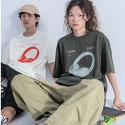 2025新作  トップス   ラウンドネック  半袖Tシャツ   ストリート系  夏服  男女兼用