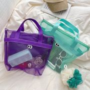 メッシュトートバッグ　ショルダーバッグ　ビーチバッグ　韓国バッグ