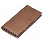 RED　CROW　本ディアスキン　鹿革　牛革　日本製　男女兼用　総マチ　ロングウォレット　TK-DSLW　濃茶