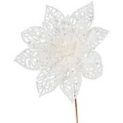 【造花】メッシュポインセチアピック　ホワイト