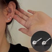 ミニサイズピアス 華奢 ダイヤ シンプル S925 シルバーアクセサリー アレルギー対応 大人かわいい おしゃれ