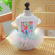 犬の誕生日ドレス チュチュスカート★小型犬服★超可愛いペット服★犬服★猫服★ペット用品★ネコ雑貨