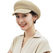 【夏物値下げ】ふんわり軽量ペーパー素材　小顔効果キャスケット