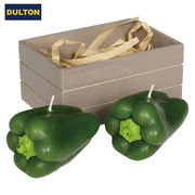 【パディマ限定　特別SALE】■DULTON■■X'mas■　Candle set of 2　C　Green pepper
