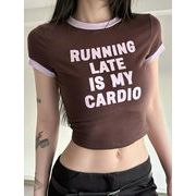 2025春夏新作 レディース 女 半袖 プリント Tシャツ トップス インナー