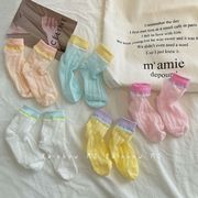 人気新作      子供靴下  韓国風子供服 ベビー靴  ベビー用   ソックス  通気性    可愛い  5足入り