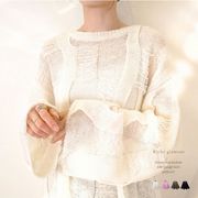 □　期間限定特価　□パターンモヘア　ローゲージニット　プルオーバー(32817)