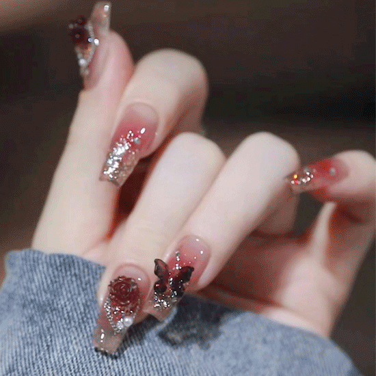 デザインチップ つけ爪 ネイルチップ 24ネイル枚SETチップ ネイルシール 花 リボン クロス キャツアイ