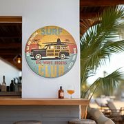 【初回送料無料】ウッディー ラウンド プラーク SURF CLUB CA-RP-537904
