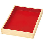 ヤマコー 用美 業務用 ひのき惣菜盆(朱黒)(小) yamaco41244