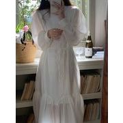 2025年INS 秋新作 　韓国風    気質    chic 韓国ファッション   ロングワンピース