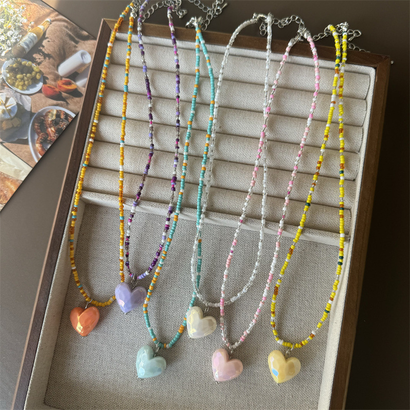 キッズネックレース　ハートネックレス　大人兼用　韓国キッズアクセサリー