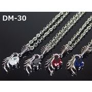 メンズネックレス　精霊の羽ネックレス　CZダイヤ　SV風