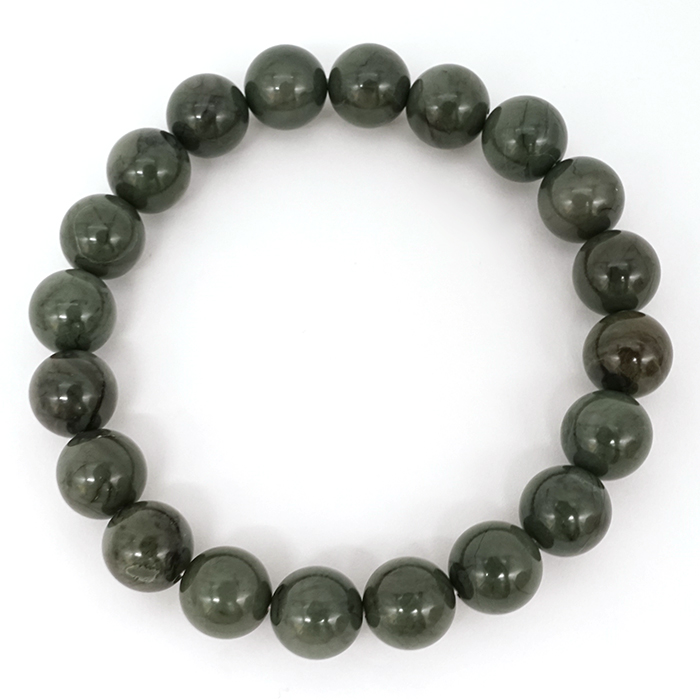 出雲碧玉 緑 ブレスレット 10mm 島根県産 出雲 神話 歴史 日本銘石 天然石