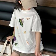 夏限定 半袖Tシャツ 大きめサイズ 女児用