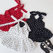 夏限定 ポルカドット ハンガーネック ふんわりシルエット