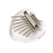 ＜楽器、音楽玩具＞ミニカリンバネックレス ハート型 クリア　No.410-030