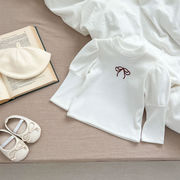 ins 秋新作　ベビー服　Tシャツ　パフスリーブ　無地　長袖　インナーシャツ　子供服　可愛い　おしゃれ