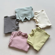 ins　秋新作　子供服　タートルネック　長袖Ｔシャツ　無地　インナーシャツ　トップス　韓国子供服