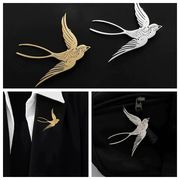 蝶々フリンジブローチ チェーンピン スーツ飾り 男女兼用