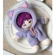 綿人形 つなぎ服  ドール用  着せ替え ミニドール  ぬいぐるみ用服 15cm/7色