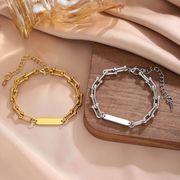ブレスレット デザイン アクセサリー　ステンレス ブレスレット チェーン 韓国 ブレスレット上品★超新作