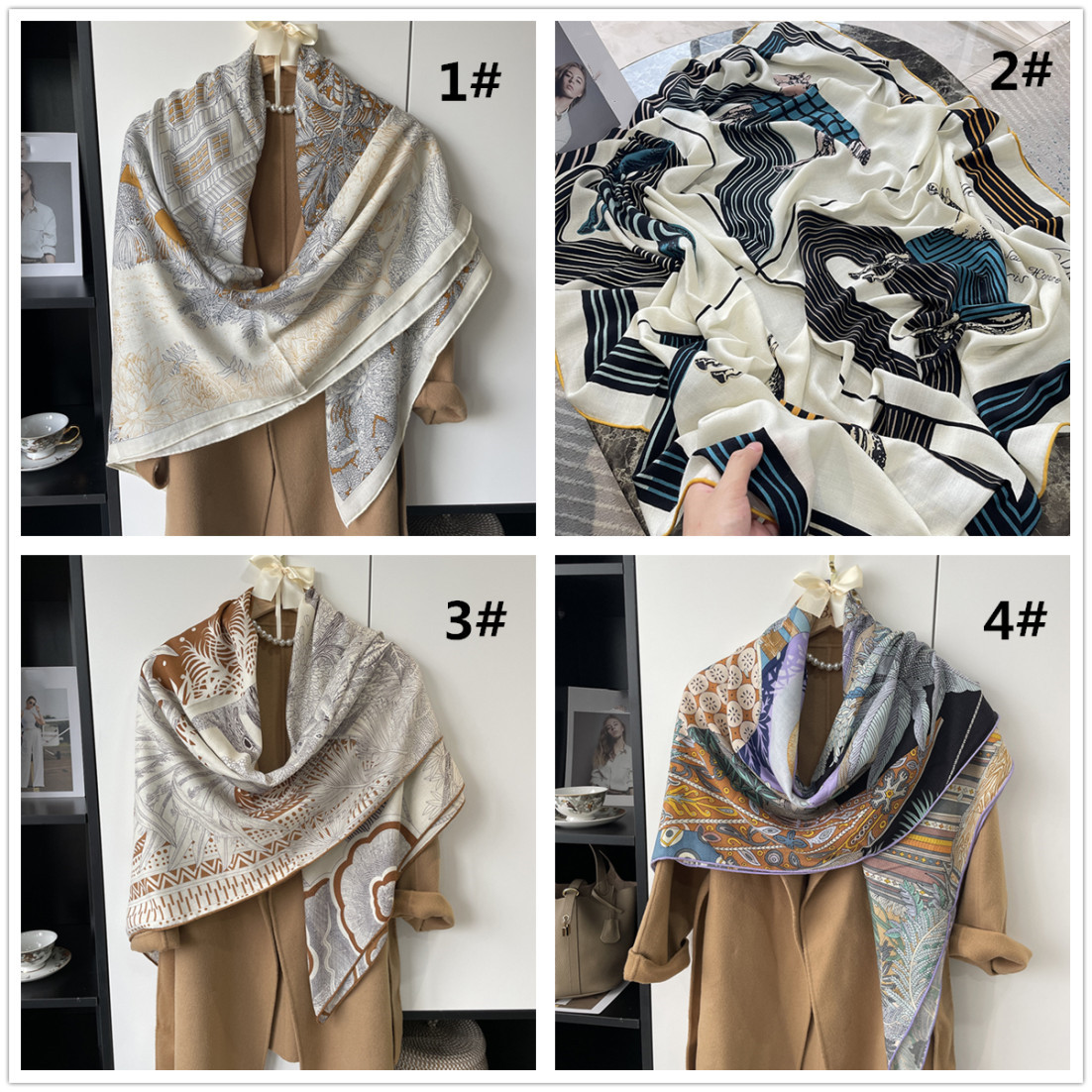 秋冬新作 マフラー スカーフ レディース ウール シルク 防寒 寒さ対策 プレゼント ギフト