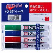 サクラクレパス 白板マーカー中字用４色セット WBK4-P ホワイトボードマーカー 中字 ４色