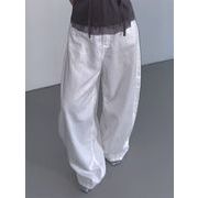 今季マストバイ  気質   おしゃれ    レトロ  ハイウエスト   ルーズ  カジュアルパンツ