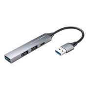 サンワサプライ USB 5Gbps 4ポート コンボ超スリムハブ USB A×3ポート&T