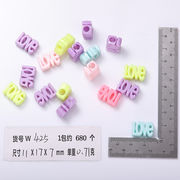 アクリル  穴ヘアビーズ   ビーズセット DIY デコパーツ
