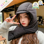 2025秋冬新作 帽子 マフラー スカーフ 小顔効果 レディース 秋冬 暖かい