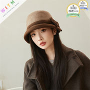2025秋冬新作 蝶結び 帽子 バケットハット つば広ハット 小顔効果 レディース