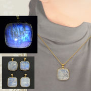 ロイヤルブルームーンストーン スリランカ産 ドロップ SV925 天然石 シルバー製 ペンダント トップ