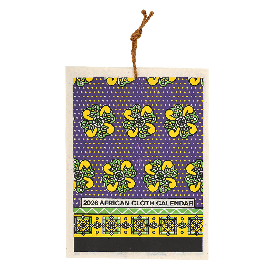 カレンダー S アフリカンクロス[カンガパーニュケニア手漉き紙ネパール 和紙25AW]