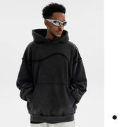 メンズファッション ビンテージ風 裏起毛 パーカー 男女兼用 ストリート系 トップス 秋冬 2025新作★