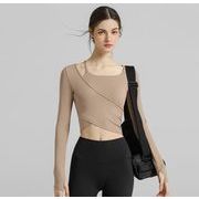 トップス スポーツウェア ヨガウェア ストレッチ 長袖 速乾